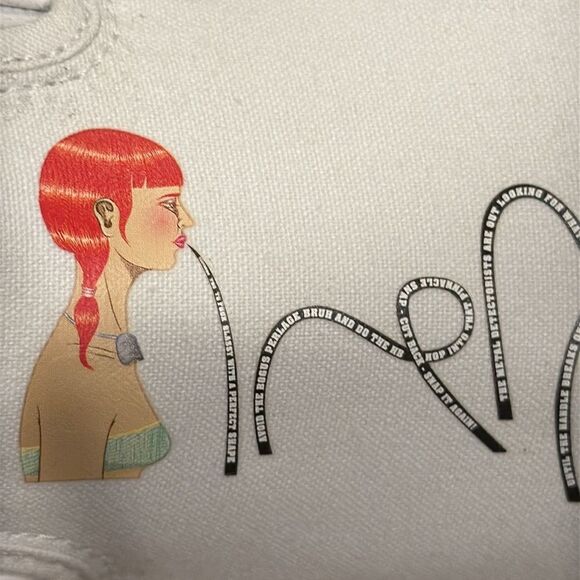 Custom vans white sneaker with cool design on top women’s size 8.5 NWOT - Picture 9 of 13